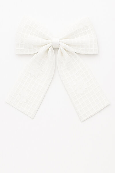 MakeWell Klipsli Fiyonk Tasarımlı Papatya Tasarımlı Desenli Klipsli Kumaş Toka