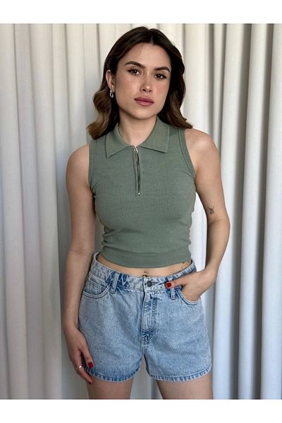 UGETTA Short Zipper Crop