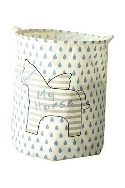 HALAMODO Multifunctional Dirty Clothes Storage Bucket Yellow/Black/Blue 40x38.7x43.6cm