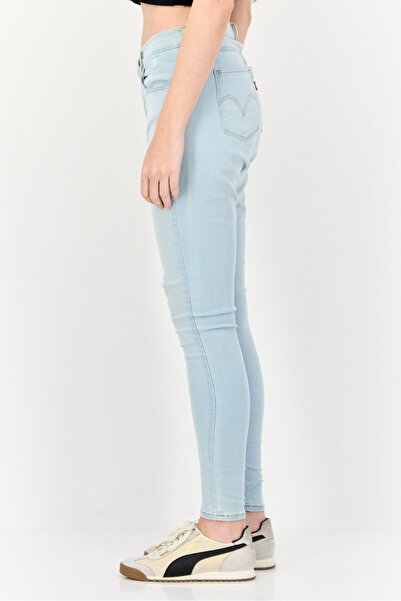 Levi's Women Curvy Fit Rip Stretchable Denim Jeans, Light Blue