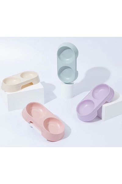 sweetcombine Double Compartment Pet Food Container