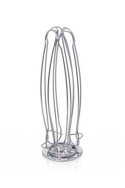HALAMODO Nespresso Capsule Holder 40 Pods Silver 175x175x405mm