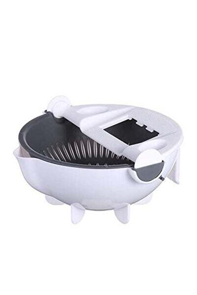 HALAMODO قطاعة وقطاعة ومصفاة لتقطيع الخضار والطعام متعددة الاستخدامات، لون أبيض، 13.00 × 23.00 × 0.604 سم