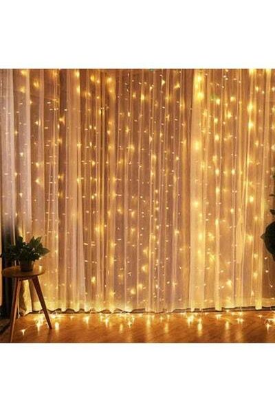 HALAMODO Decoration Curtain Strings LED Light White 2.4x3x3meter