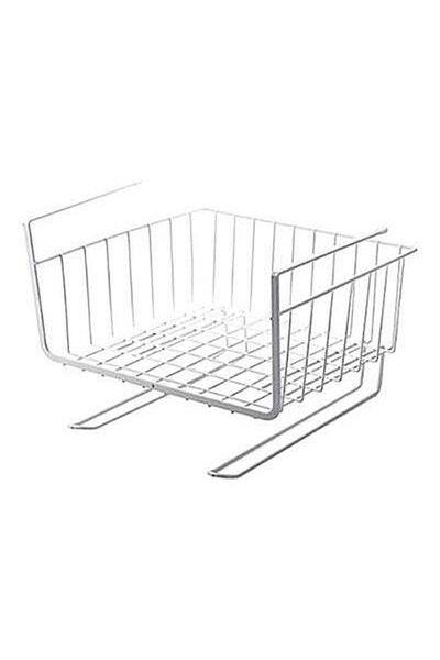 HALAMODO Under Shelf Organizer Basket White 8x11x10inch