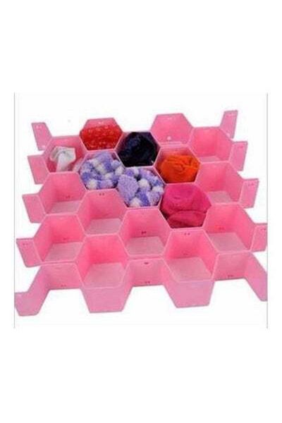 HALAMODO 8-Piece Drawer Organizer Partition Pink
