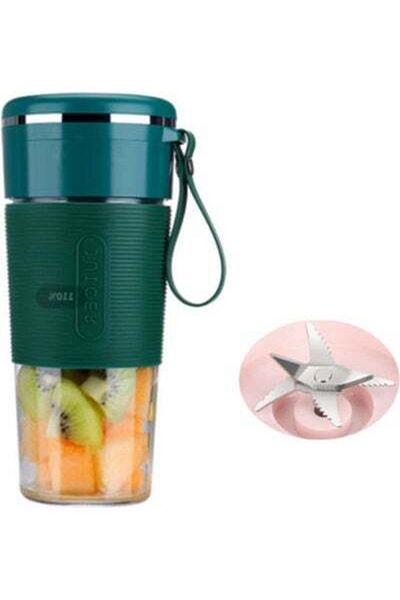 HALAMODO Wireless Rechargeable Juicer With USB 300.0 ml 650.0 W PSZHkc1301 Green/Clear