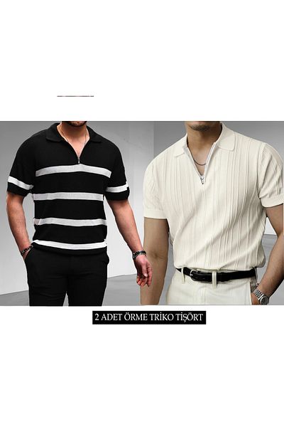 blucombin 2 Pack Knitted Sweater T-Shirt New Season Regular Fit Summer