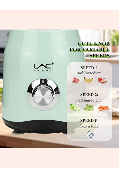 LAC LAICHY Blender for Smoothies,300W Personal Blender,1.5L Countertop Blender