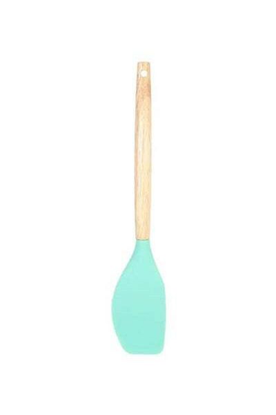 HALAMODO 12 Piece Barreled Cooking Utensils Set With Wooden Handle Mint Green