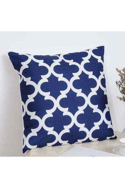 HALAMODO Modern Home Painted Throw Pillow Case Cushion Cover Blue/White 45 x 45cm