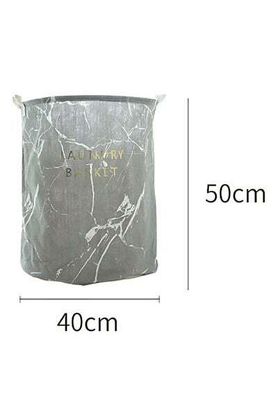 HALAMODO Laundry Storage Basket Grey 40x30x43centimeter