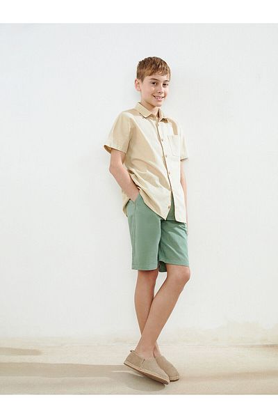 LC Waikiki Linen Blended Boy's Shorts with Elastic Waist