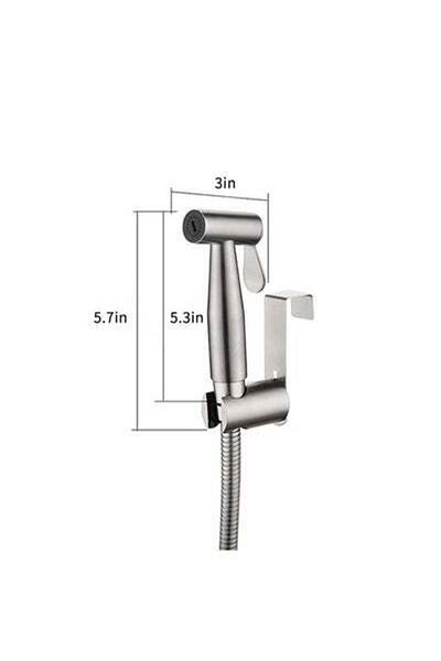 HALAMODO Handheld Bidet Sprayer Silver 5.7x5.3x3cm