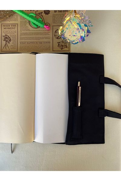 DUTTDİKİM Ethnic Patterned Pitchfork Book Bag + 17X24 cm Plain Notebook |   80 Syl |   Telephone Cover
