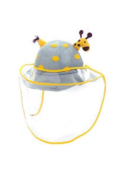 HALAMODO Giraffe Style Protective Hat With Face Shield yellow