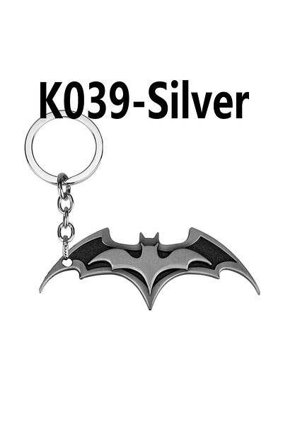 Miniso K039-silver Bat Pendants Keychain Toy Superheroes Movie Jewelry Car Key Ring Bags Key Chains Gifts S