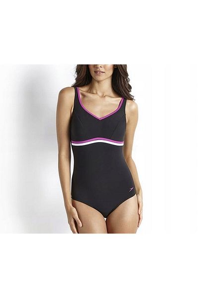 SPEEDO Women Sculpture Contourluxe Swimsuit, Black Combo
