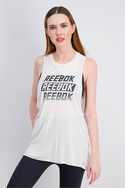 Reebok Women Sportswear Fit Muscle Tank Top, White