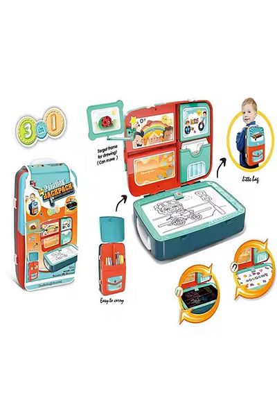 rexa Educational Toys Drawing Backpack Painting Magnetic Drawing Board Play Set for Kids Girls Boy