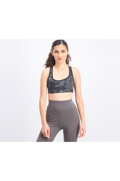 Reebok حمالة صدر نسائية مبطنة من Hero Run، لون أسود