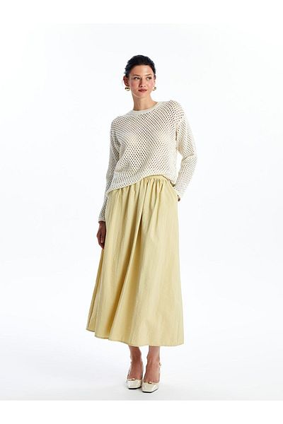 LC Waikiki Lcwaikiki classic elastic waist straight a-line women's skirt