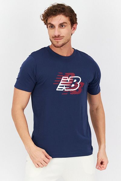 New Balance Men Sportswear Fit Outdoor T-Shirts, Navy Blue