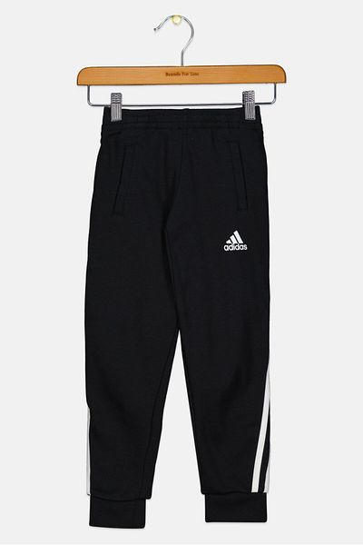 adidas Kids Boy Sportswear Fit Outdoor Sweatpants, Black/White