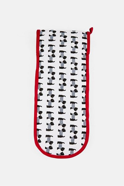 Kitchen Craft Graphic Print Double Oven Gloves, Multicolor