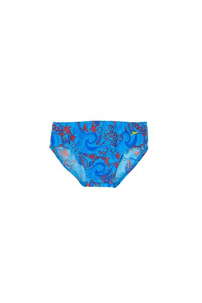 SPEEDO شورت سباحة Seasquad للأولاد الصغار، أزرق