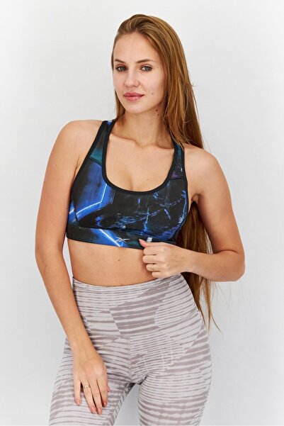 Reebok حمالة صدر رياضية نسائية مبطنة بدون أكمام، متعددة الألوان