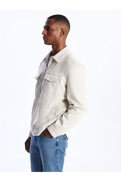 LC Waikiki Lcw Vision Slim Fit Shirt Collar Men's Suede Coat