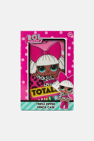 L.O.L. SURPRISE Triple Zipper Pencil Case