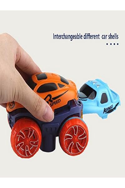 rexa Toy Car Changeable Track with LED Light-UP Race Car Flexible Rail & Electric Car Set