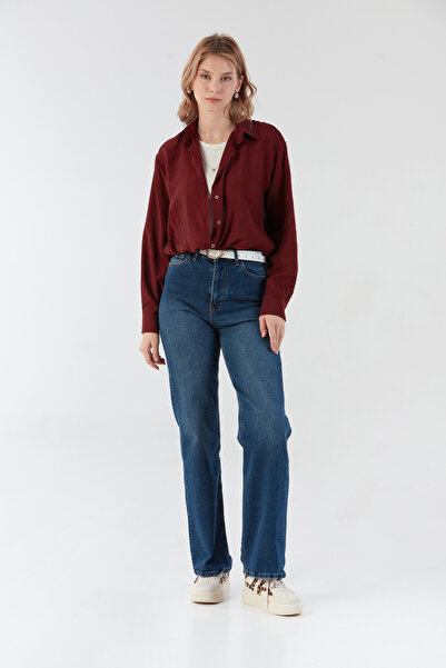 Fulla Moda Basic Body Detailed Necklace Shirt