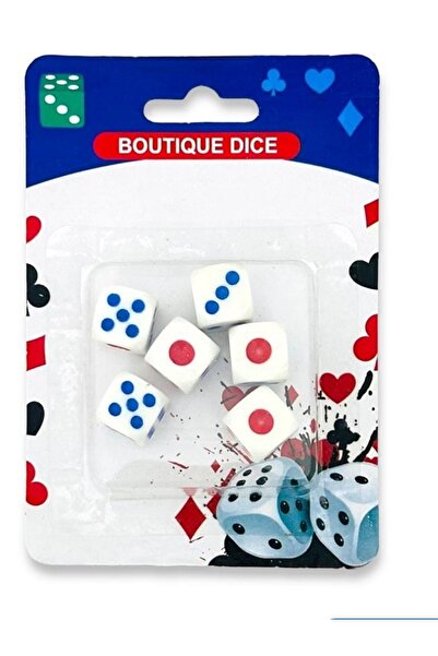 rexa نرد أبيض سداسي الجوانب مقاس 16 مم، عبوة من 6 قطع، 12 × 9 سم