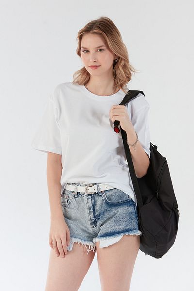 Fulla Moda Tricou cu decolteu brodat cu ursuleț