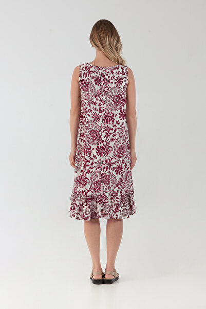 Fulla Moda Φαρδύ φόρεμα με σχέδιο σάλι με λαιμόκοψη V