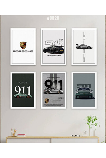 Plexit Porsche 911 Baskılı Ahşap Mdf Tablo