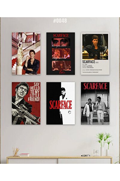 Plexit Scarface Baskılı Ahşap Mdf Tablo