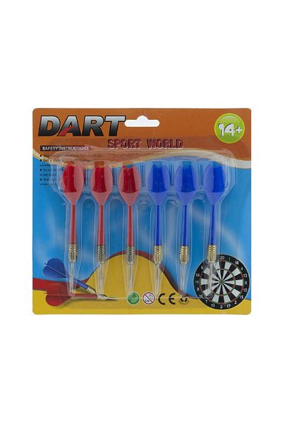 rexa 6-Piece Darts Set with Red and Blue Flights