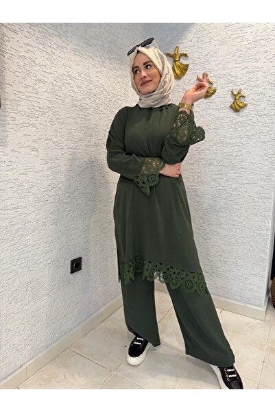 AYSUN AYDEMİR Summer Lace Detail Double Set