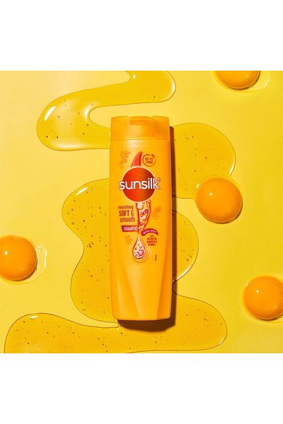 Sunsilk شامبو ناعم وأملس 360 مل مع بروتين البيض وزيت اللوز وفيتامين سي - عناية مغذية