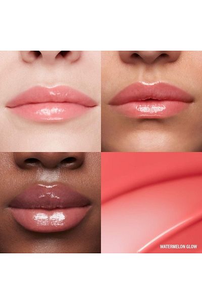 MAKEUP BY MARIO MoistureGlow™ Plumping Lip Serum Watermelon Glow | Sheer Warm Pink Hydration
