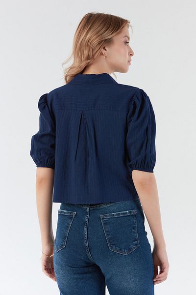 Fulla Moda Къса риза с раиран ръкав и балон