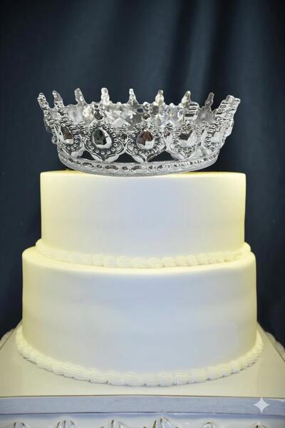 Patladı Gitti Pasta Üstü Tacı Mika Doğum Günü Taç Gümüş