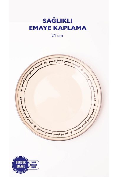 EMAYlab Mood Enamel Plate Cake Presentation Plate 21cm