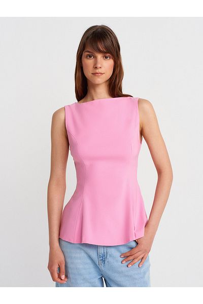 Dilvin 50281 Peplum Top-Roz
