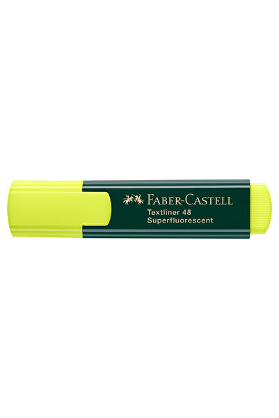 Faber Castell 1548 Sarı Fosforlu Kalem, 10’lu Paket, Canlı ve Parlak Renk, Ge...