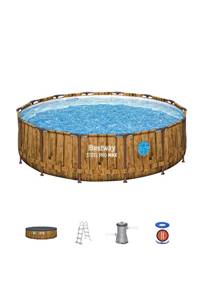 BESTWAY 561JM Steel Pro MAX Splashview Çember Yerüstü Havuz Seti 4,27 m x 1,07 m
